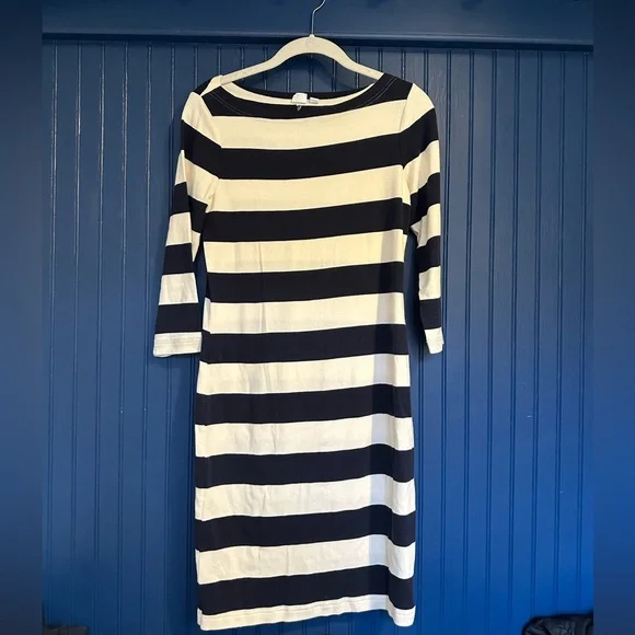 GAP Dresses Gap Blue White Striped Sweater Dress Long Sleeve